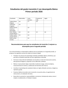 Reporte de estudiantes de transici&oacute;n 2 con desempe&ntilde;o b&aacute;sico 2026