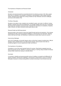 The Importance of Discipline and Personal Growth