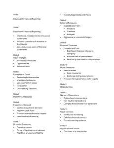 Fraudulent Financial Reporting Presentation