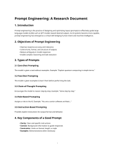 Prompt Engineering Research Document