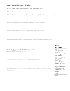 Fiction Annotations Summary: Literary Analysis Guide