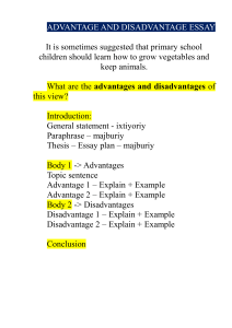 Advantage and Disadvantage Essay Template