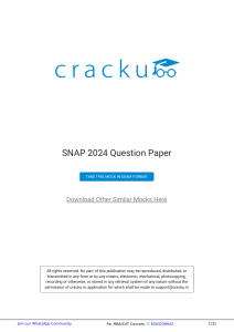 SNAP 2024 Question Paper - Exam Questions & Answers