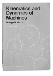 Kinematics and Dynamics of Machines Textbook