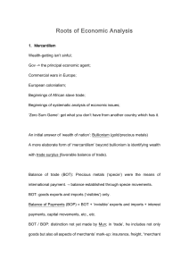 Roots of Economic Analysis: Mercantilism