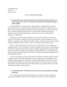 Operation Varsity Blues Case Study: Ethics Analysis