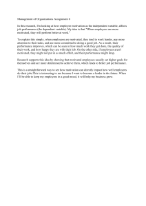Employee Motivation and Job Performance Assignment