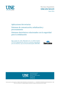 Norma UNE-EN 50129: Seguridad en Se&ntilde;alizaci&oacute;n Ferroviaria