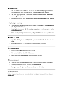Interesting Facts: Law, Psychology, History, Science