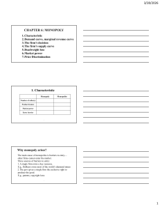 Chapter 6: Monopoly - Economics Textbook