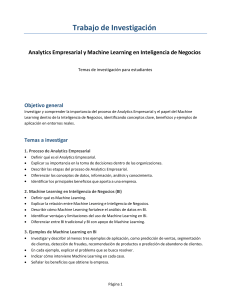 Trabajo de Investigaci&oacute;n: Analytics Empresarial y Machine Learning en BI