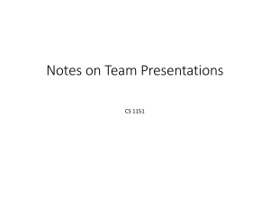 CS 1151 Team Presentation Guidelines
