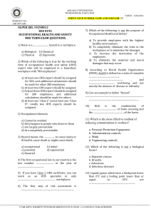 OHS Mid-Term Exam Questions