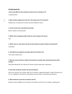 PIV Quiz: IV Insertion Questions & Answers