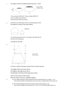 Math Worksheet: Similar Figures & Statistics