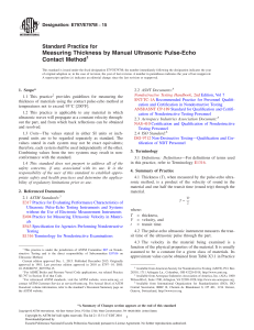 ASTM E797/E797M-15: Ultrasonic Thickness Measurement Standard