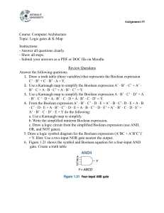 Computer Architecture Assignment 3: Logic Gates & K-Map