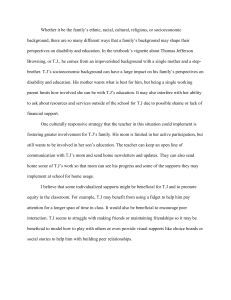 Educational Strategies for Students with Disabilities: T.J. Case Study