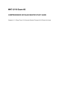 MKT-2110 Exam 2 Study Guide: Chapters 6-11