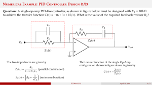 PID Controller Design Numerical Example