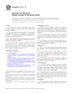 ASTM C113-14: Reheat Change Test for Refractory Brick
