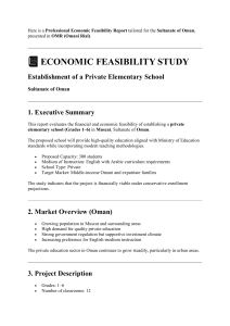 Economic Feasibility Study: Private Elementary School in Oman