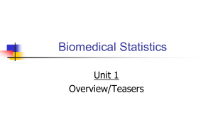 Biomedical Statistics Unit1 Final