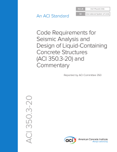 ACI 350.3-20: Seismic Design of Liquid Concrete Structures