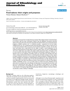 Food Taboos: Origins and Purposes | Ethnobiology Review