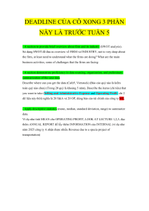 Assignment: Company Analysis using SWOT, Data Sourcing, and Descriptive Statistics