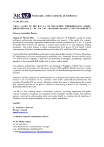 Zimbabwe MCAZ Recall Alert: Urografin 60% Due to NO-Meglumine Impurity