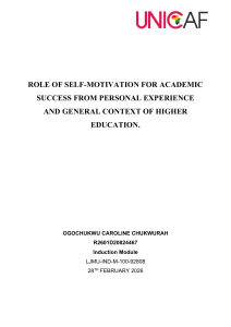 Role of Self-Motivation for Academic Success