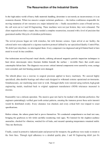 Resurrection of Industrial Giants: Gearbox Repair Case Study