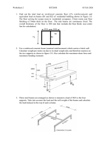 Structural Engineering Worksheet 2: Load Calculations