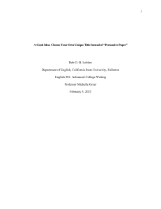 APA Formatting Guide for College Writing