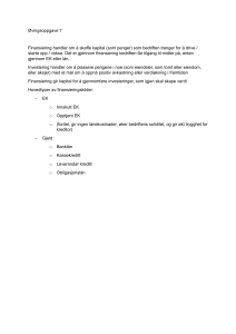 Finansiering og investering: &Oslash;vingsoppgave 7