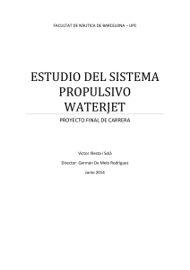Estudio del sistema propulsivo waterjet