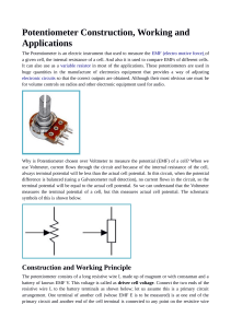 Potentiometer Construction, Working & Applications