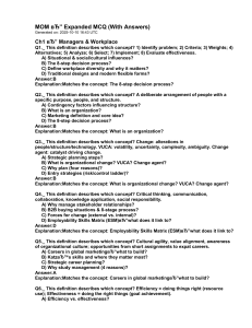 Management MCQ Quiz with Answers