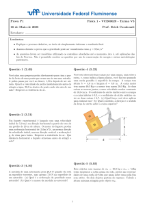 Examen de F&iacute;sica 1 - UFF Universidad