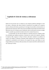 Cap&iacute;tulo 8: Ciclo de ventas y cobranzas