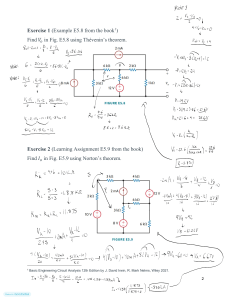Ejercicios de An&aacute;lisis de Circuitos: Teoremas de Th&eacute;venin y Norton