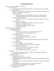 Nursing Research Midterm Review
