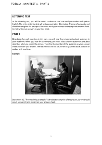TOEIC Mini-Test 1 Part 1 Listening Test