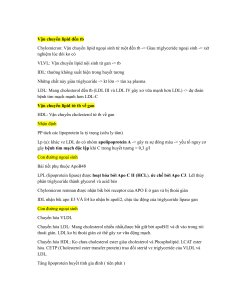 Lipid Metabolism and Lipoproteins