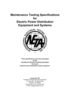 NETA Maintenance Testing Specs for Electrical Power Distribution