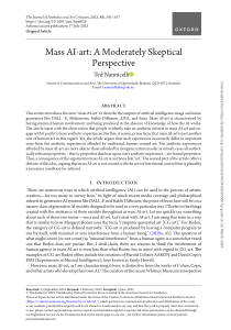 Mass AI-art: A Moderately Skeptical Perspective on AI-Generated Art