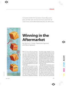 Winning in the Aftermarket: After-Sales Service Strategies
