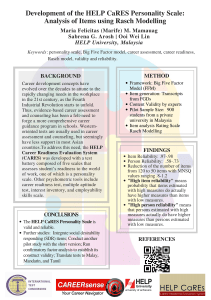 Development of HELP CaRES Personality Scale Using Rasch Modelling