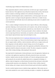 Legacy Platform Modernization for Business Goals